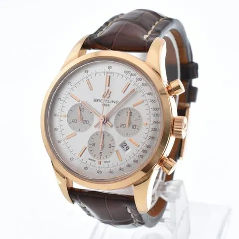 Breitling Transocean RB0152 43mm Red gold Silver 1