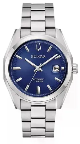 Bulova 39mm Silver Blue