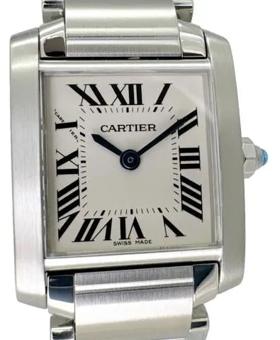 Cartier Tank Française W51008Q3 26mm Stainless steel White