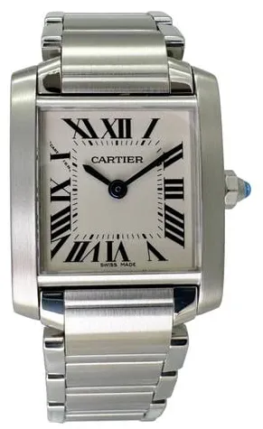 Cartier Tank Française W51008Q3 26mm Stainless steel White 1