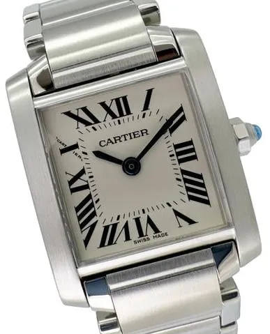 Cartier Tank Française W51008Q3 26mm Stainless steel White 2