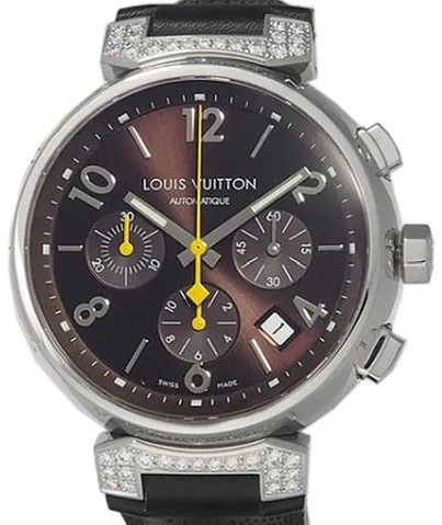 Louis Vuitton Q112G 41mm Stainless steel Brown