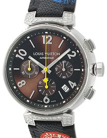 Louis Vuitton Q112G 41mm Stainless steel Brown