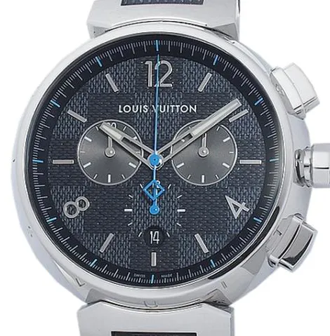 Louis Vuitton Tambour Damier Graphite Race QA094 44mm Stainless steel Gray