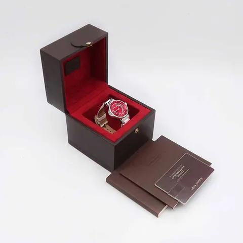 Louis Vuitton Tambour Q13M2 34mm Stainless steel Red 6