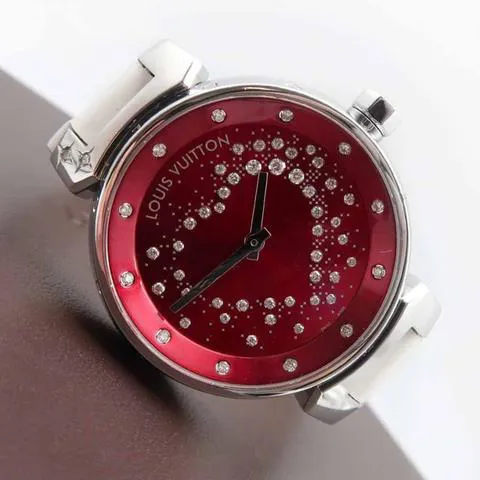 Louis Vuitton Tambour Q13M2 34mm Stainless steel Red 1