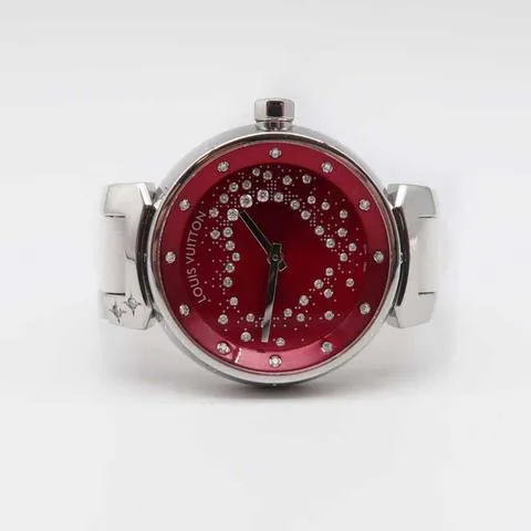 Louis Vuitton Tambour Q13M2 34mm Stainless steel Red 3