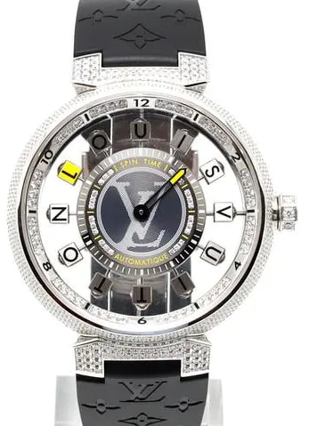 Louis Vuitton Q1EG7Y 42mm White gold Skeletonized