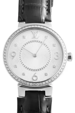 Louis Vuitton Q13ML 32mm Stainless steel Silver