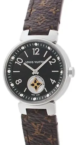 Louis Vuitton PM Q8J11 28mm Stainless steel Black