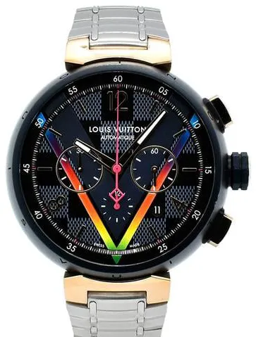 Louis Vuitton QA129 46mm Stainless steel Black