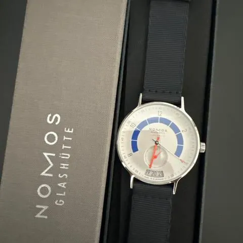 NOMOS Autobahn 1303 41mm Stainless steel White