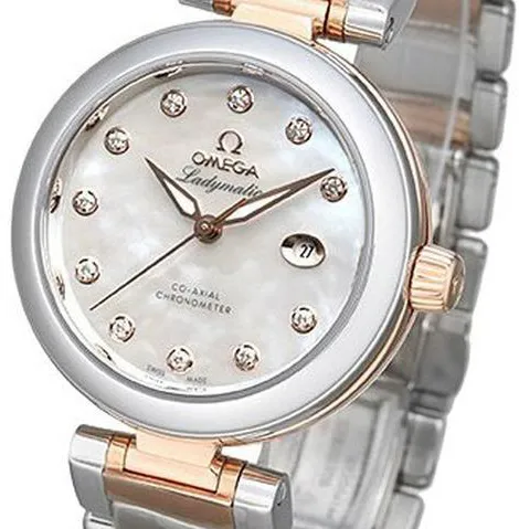 Omega De Ville Ladymatic 425.20.34.20.55.004 34mm Yellow gold and stainless steel Mother-of-pearl