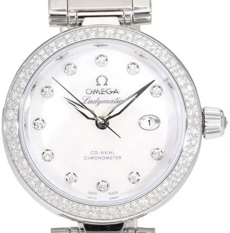 Omega De Ville Ladymatic 425.35.34.20.55.002 34mm Stainless steel Mother-of-pearl