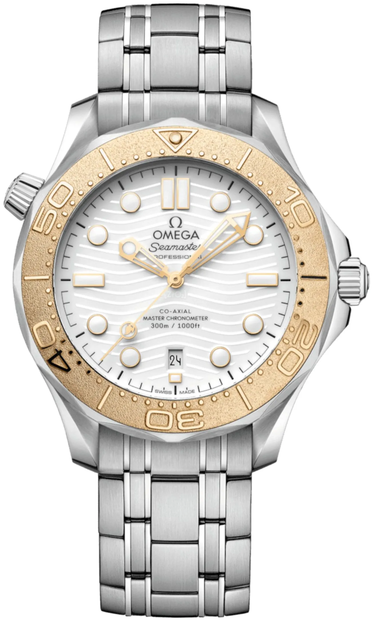 Omega Seamaster 522.21.42.20.04.001 42mm Yellow gold and stainless steel White