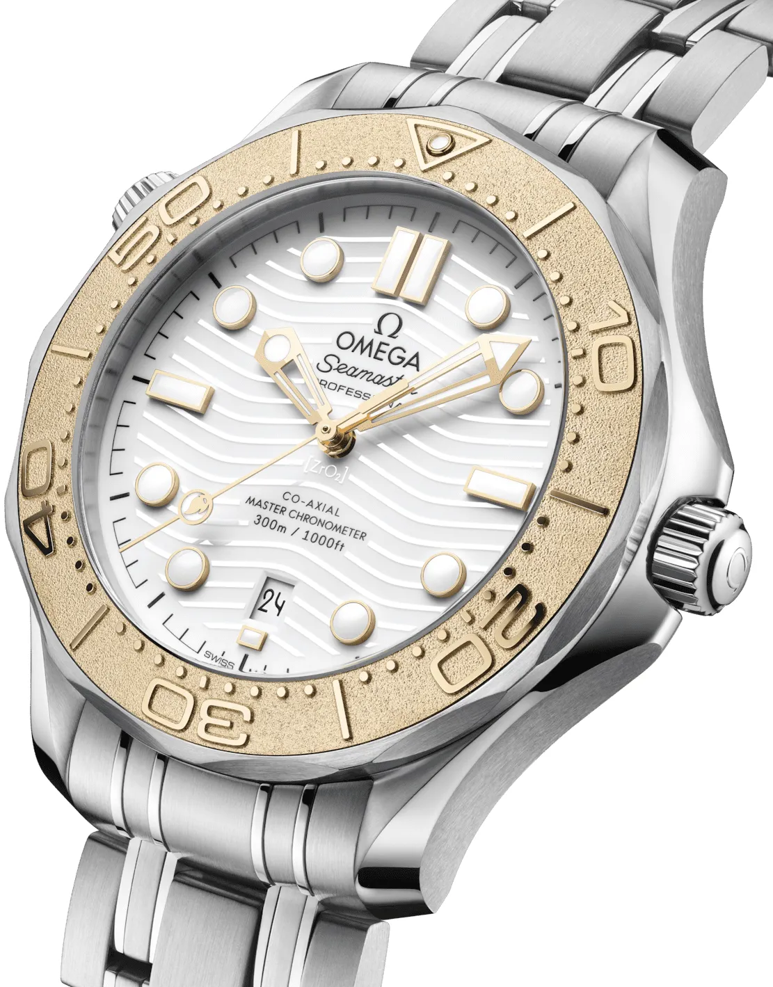 Omega Seamaster 522.21.42.20.04.001 42mm Yellow gold and stainless steel White 1