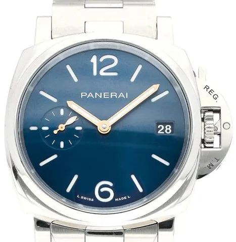 Panerai Luminor Marina PAM 01123 38mm Stainless steel Blue