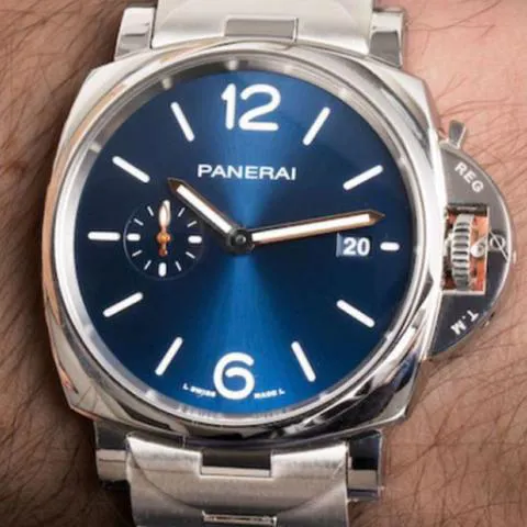 Panerai Luminor Marina PAM 01124 42mm Stainless steel Blue