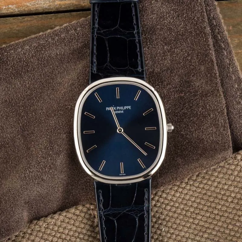 Patek Philippe Golden Ellipse 5738P-001 34.5mm Platinum Blue 4