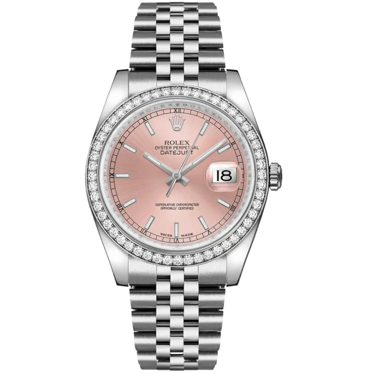 Rolex Datejust 116244-0050 36mm Stainless steel Rose