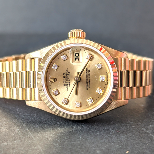 Rolex Lady-Datejust 69178 26mm Yellow gold Champagne