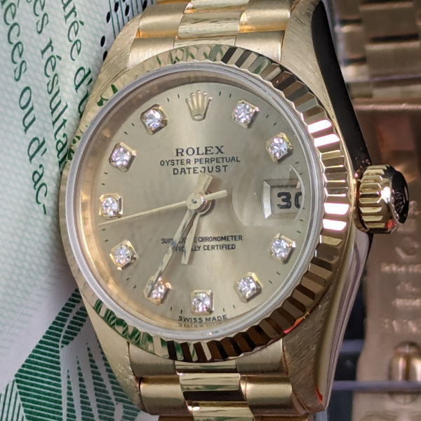 Rolex Lady-Datejust 69178 26mm Yellow gold Champagne 6