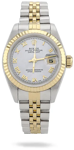 Rolex Lady-Datejust 26mm Yellow gold Silver