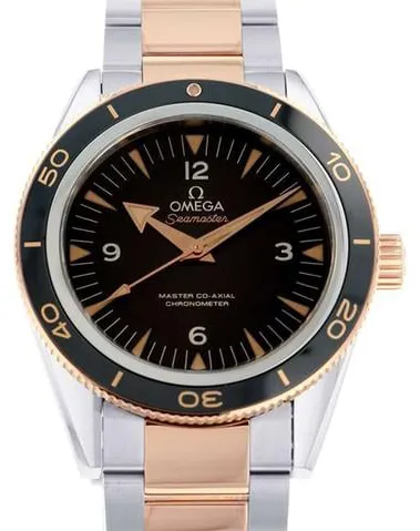 Omega Seamaster 300 233.20.41.21.01.001 410mm Yellow gold and stainless steel Black