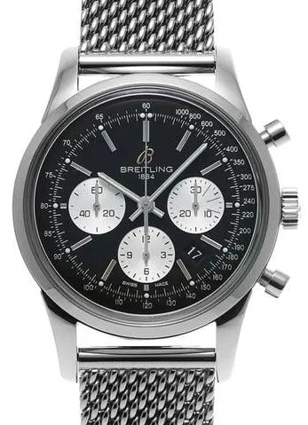 Breitling Transocean Chronograph AB0151 43mm Stainless steel Black