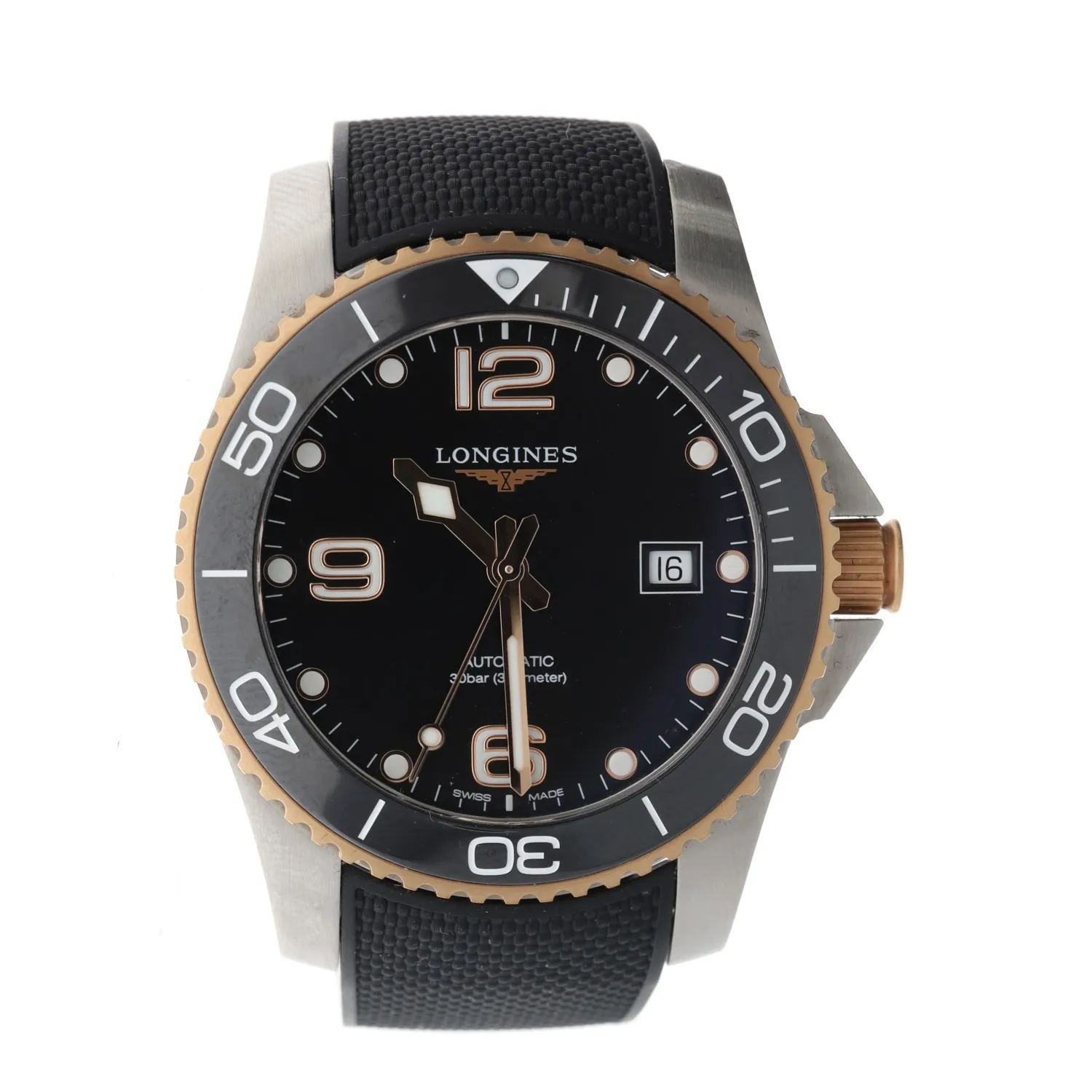 Longines HydroConquest L3.781.3 41mm Stainless steel and ceramic Black