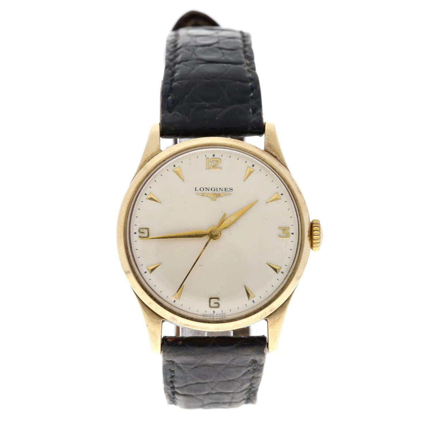 Longines 33mm Yellow gold Silver