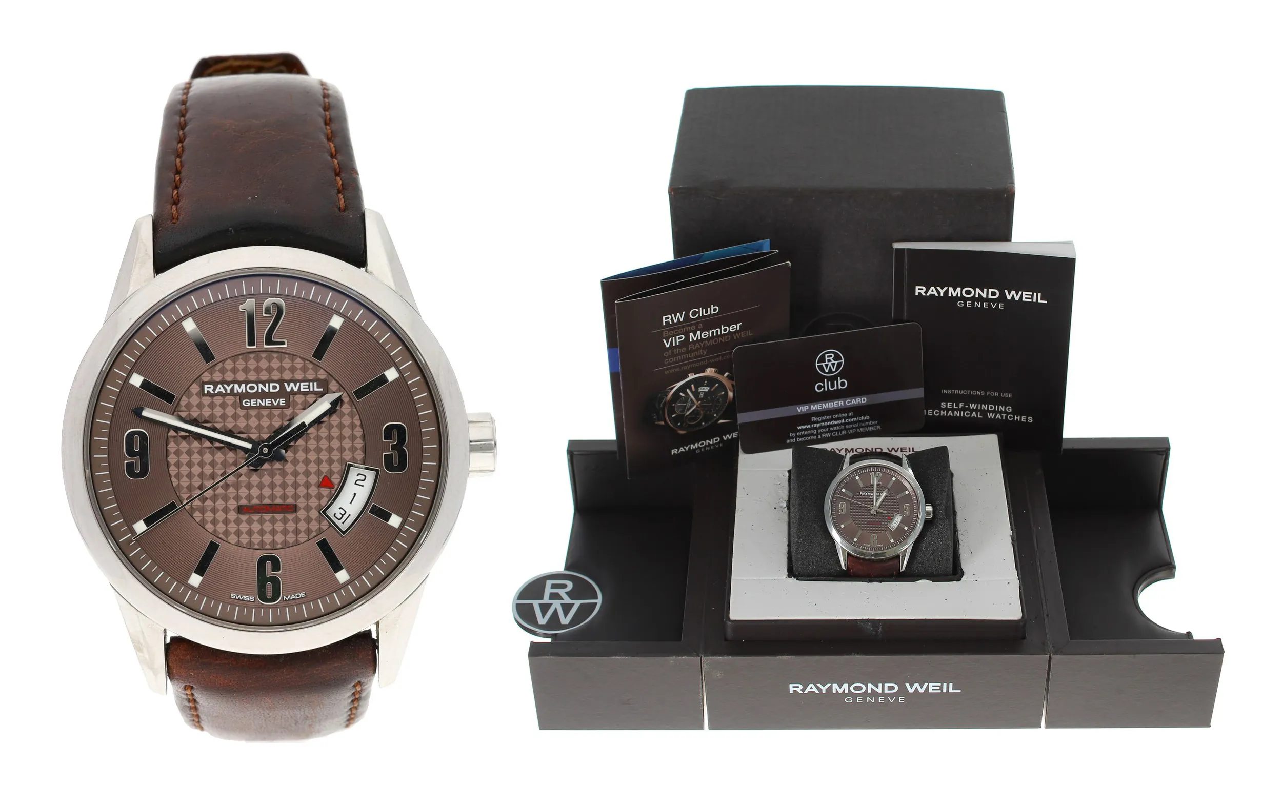 Raymond Weil Freelancer 2730 42mm Stainless steel Brown 1