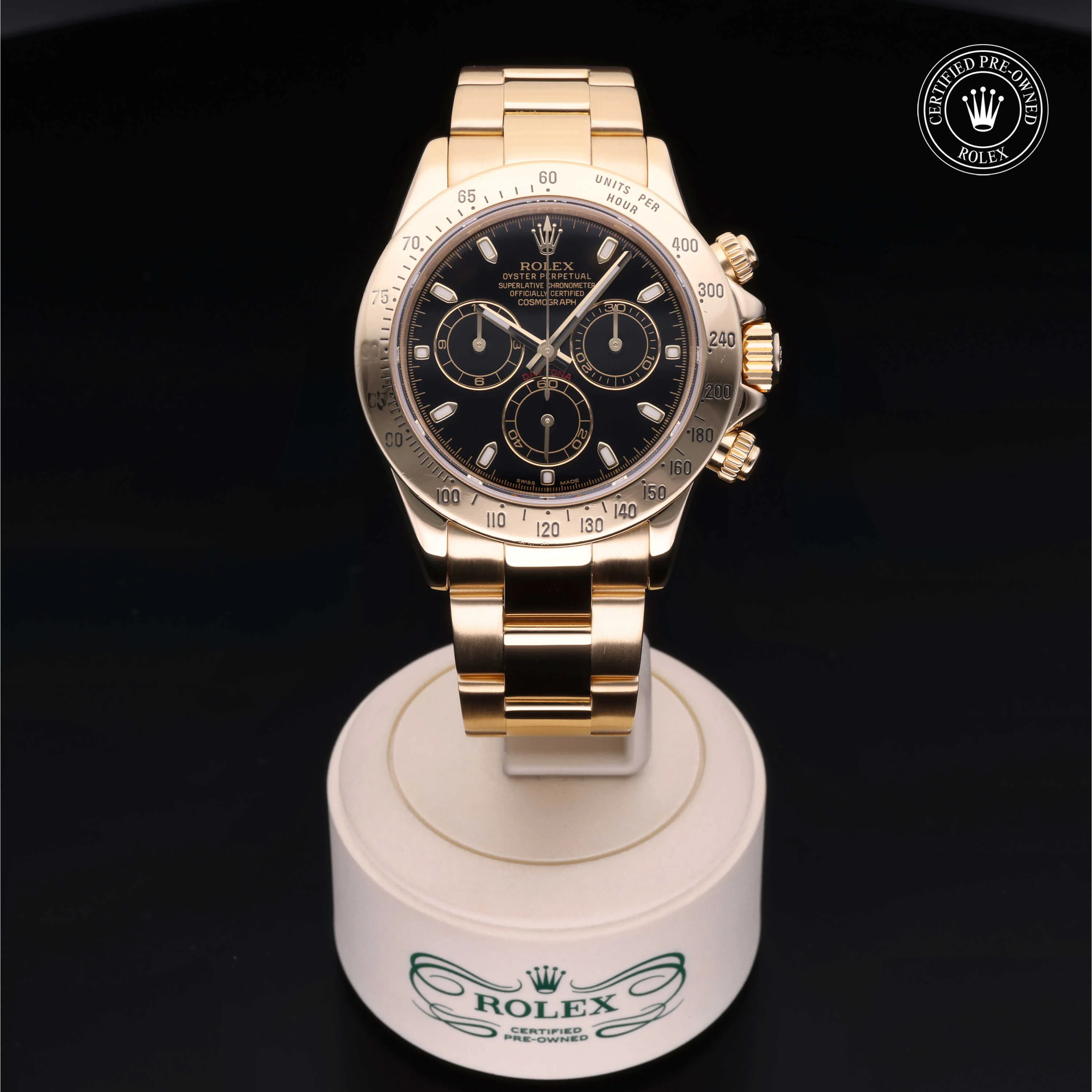 Rolex Cosmograph Daytona 116528 40mm Yellow gold Black 1