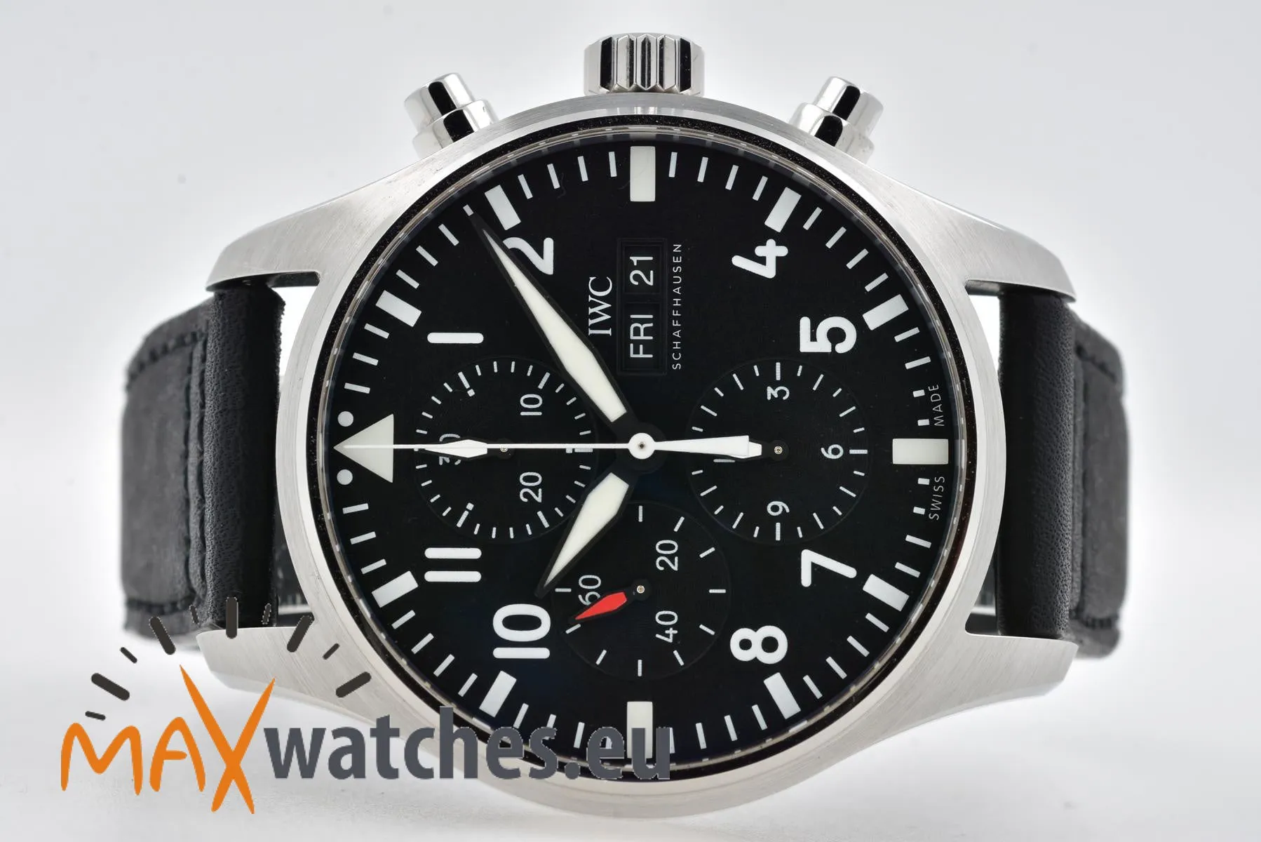 IWC Pilot Chronograph IW377709 43mm Stainless steel Black