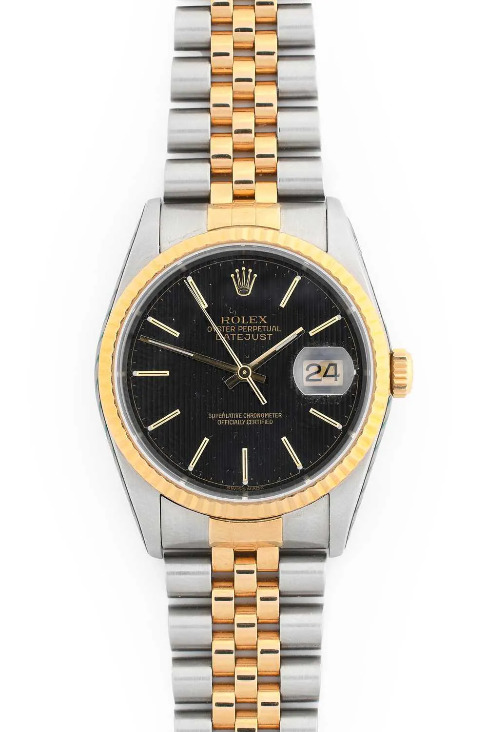Rolex Datejust 36 16233 36mm Yellow gold and stainless steel Black