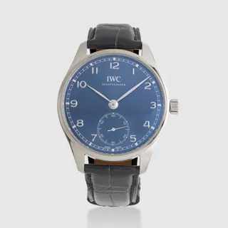 IWC Portugieser IW358305 Stainless steel Blue