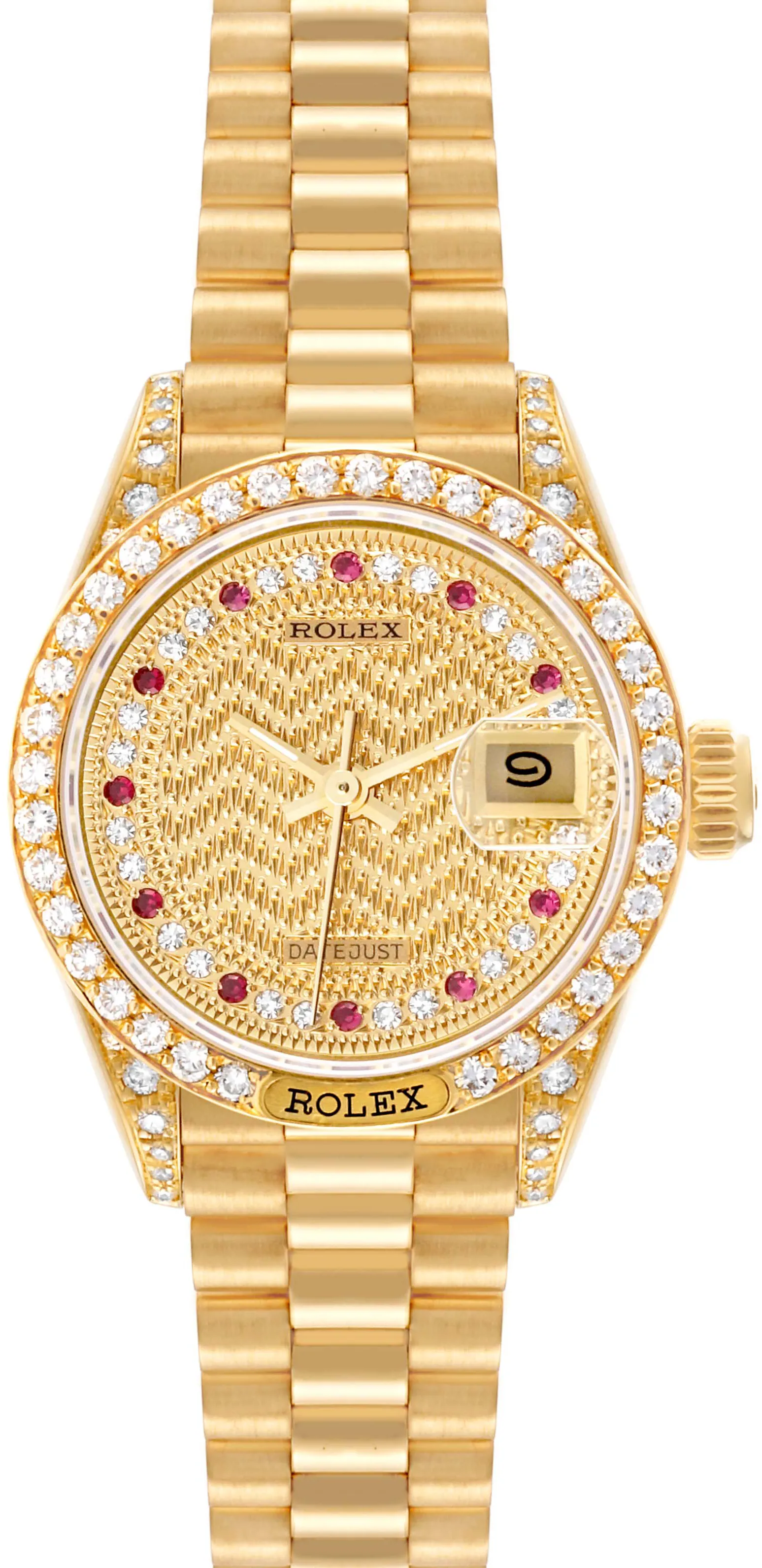 Rolex Lady-Datejust 69158 26mm Yellow gold Decorated champagne 1