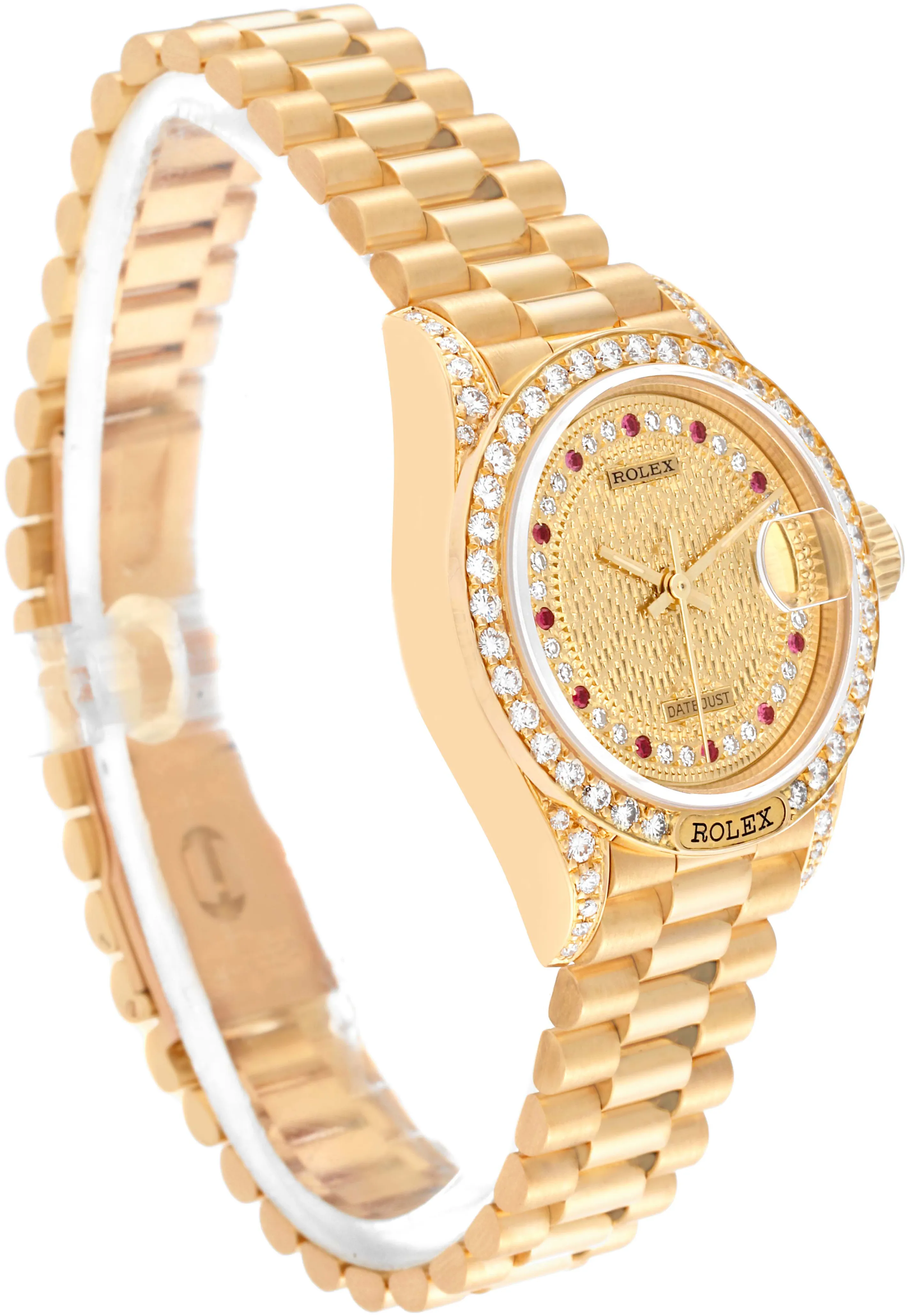 Rolex Lady-Datejust 69158 26mm Yellow gold Decorated champagne 2