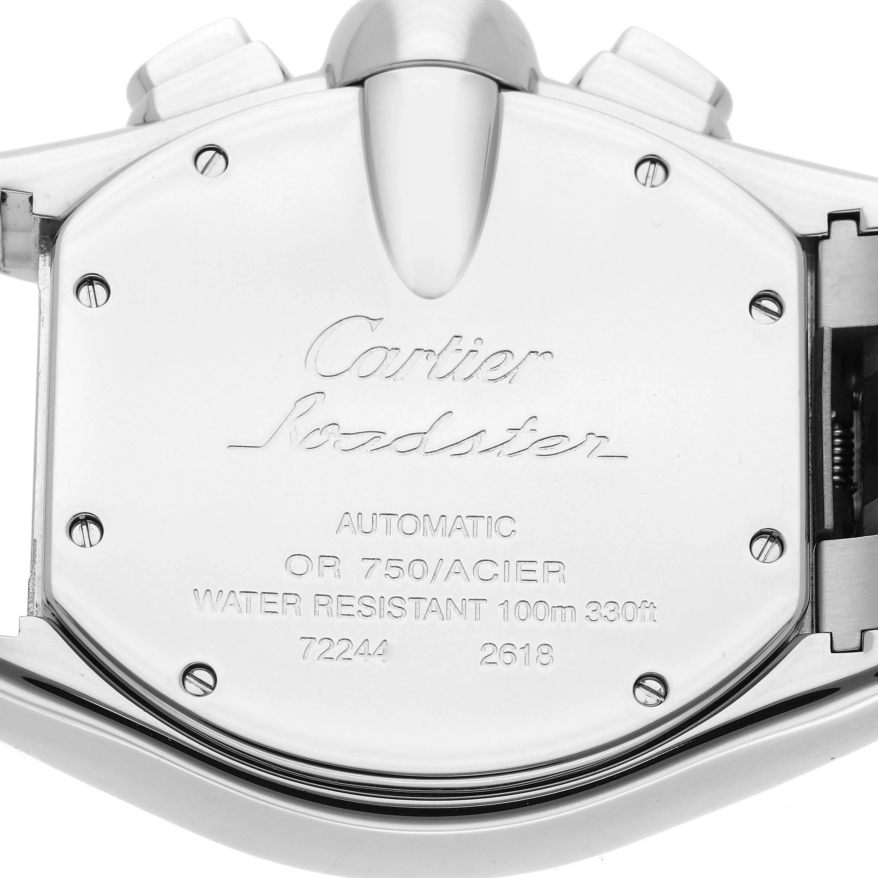 Cartier Roadster W62027Z1 48mm Yellow gold and Stainless steel Silver sunray effect 5