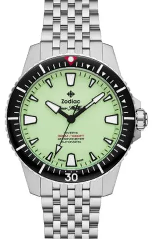 Zodiac 42mm Stainless steel Green