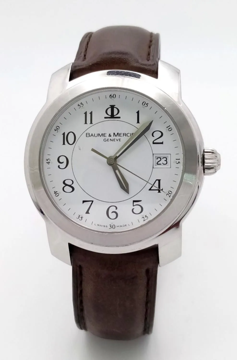 Baume & Mercier 38mm Stainless steel White