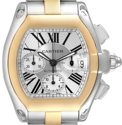 Cartier Roadster W62027Z1 48mm Yellow gold and Stainless steel Silver