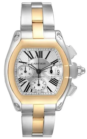 Cartier Roadster W62027Z1 48mm Yellow gold and Stainless steel Silver 6