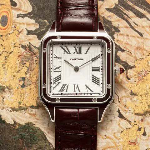 Cartier Santos Dumont WGSA0053 43.5mm Platinum Silver 4