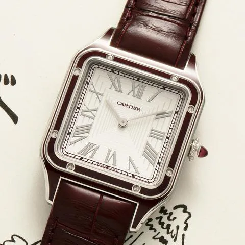 Cartier Santos Dumont WGSA0053 43.5mm Platinum Silver 5