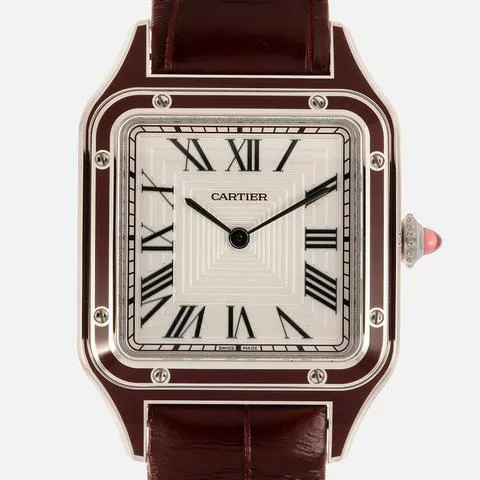 Cartier Santos Dumont WGSA0053 43.5mm Platinum Silver 11