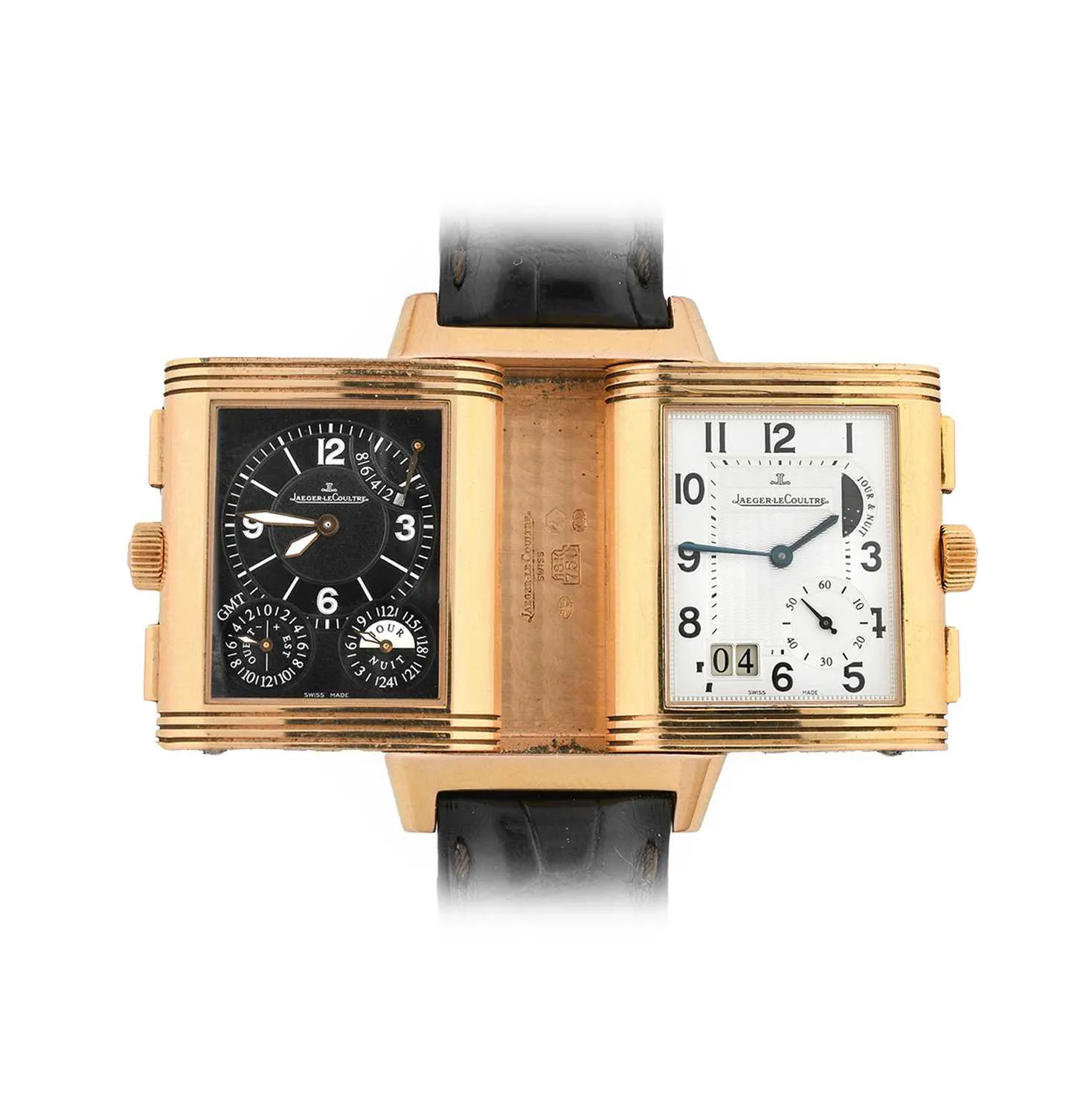 Jaeger-LeCoultre Reverso 240.2.18 29mm Rose gold Silver and black 1