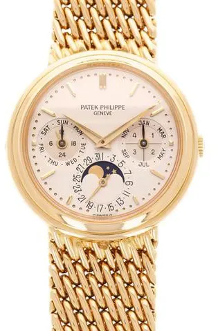 Patek Philippe Perpetual Calendar 3945J 36mm Yellow gold Silver