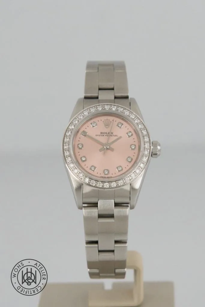 Rolex Oyster Perpetual 76080 24mm Diamond Silver