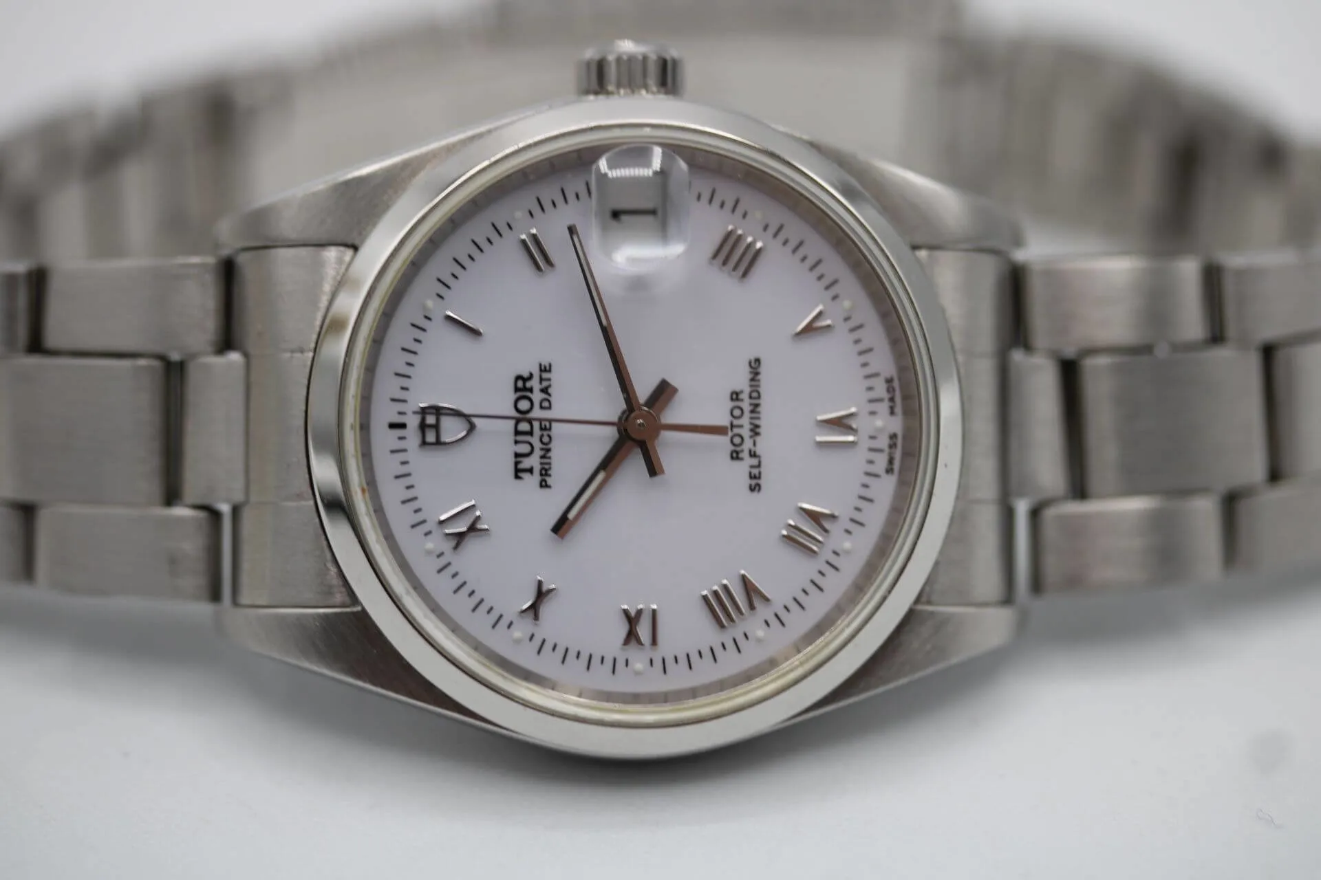 Tudor Prince Date 72000 38mm Stainless steel White 5